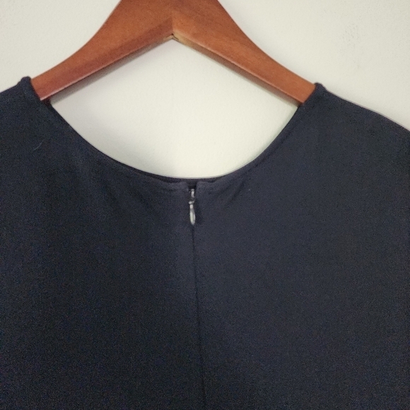 Theory Jorainna Sheath Dress in Sea Blue Sleeveless Knew Length Dress Size 12 - Picture 9 of 11